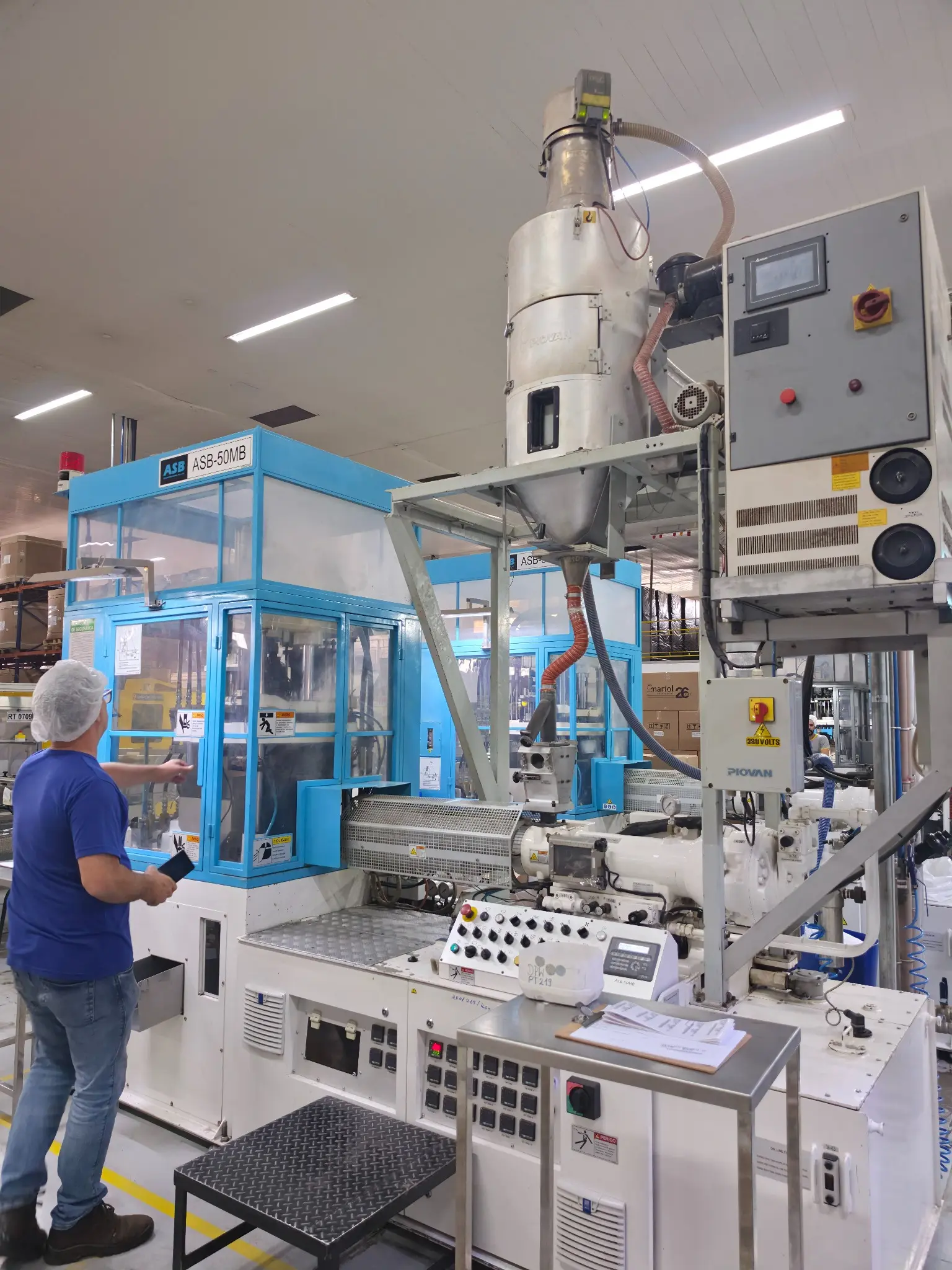 Máquina industrial registrada em atividade técnica da AVF²