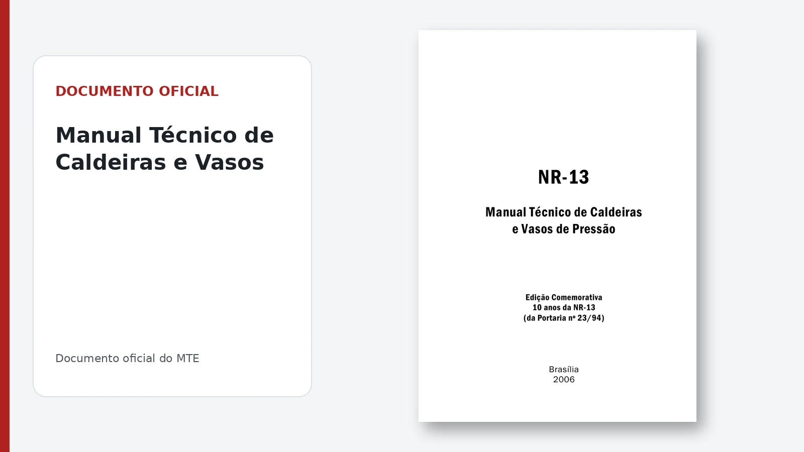Documento oficial da NR-13 Manual Técnico de Caldeiras e Vasos de Pressão