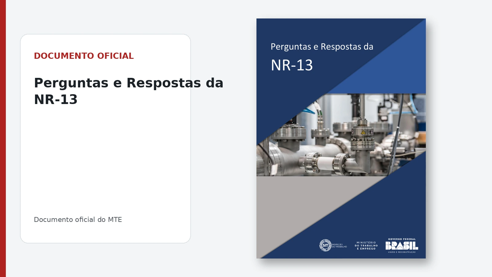 Documento oficial da NR-13 com perguntas e respostas do MTE